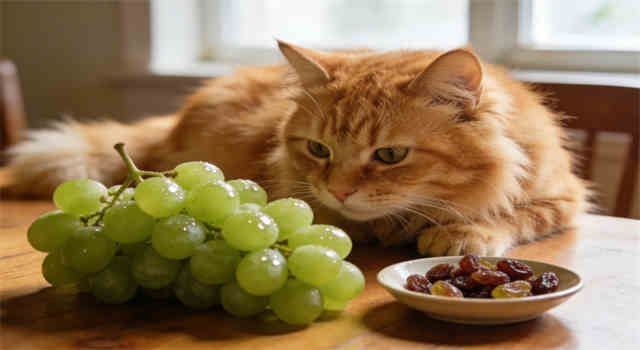 Here's Why You Should Never Feed Grapes & Raisins to a Cat
